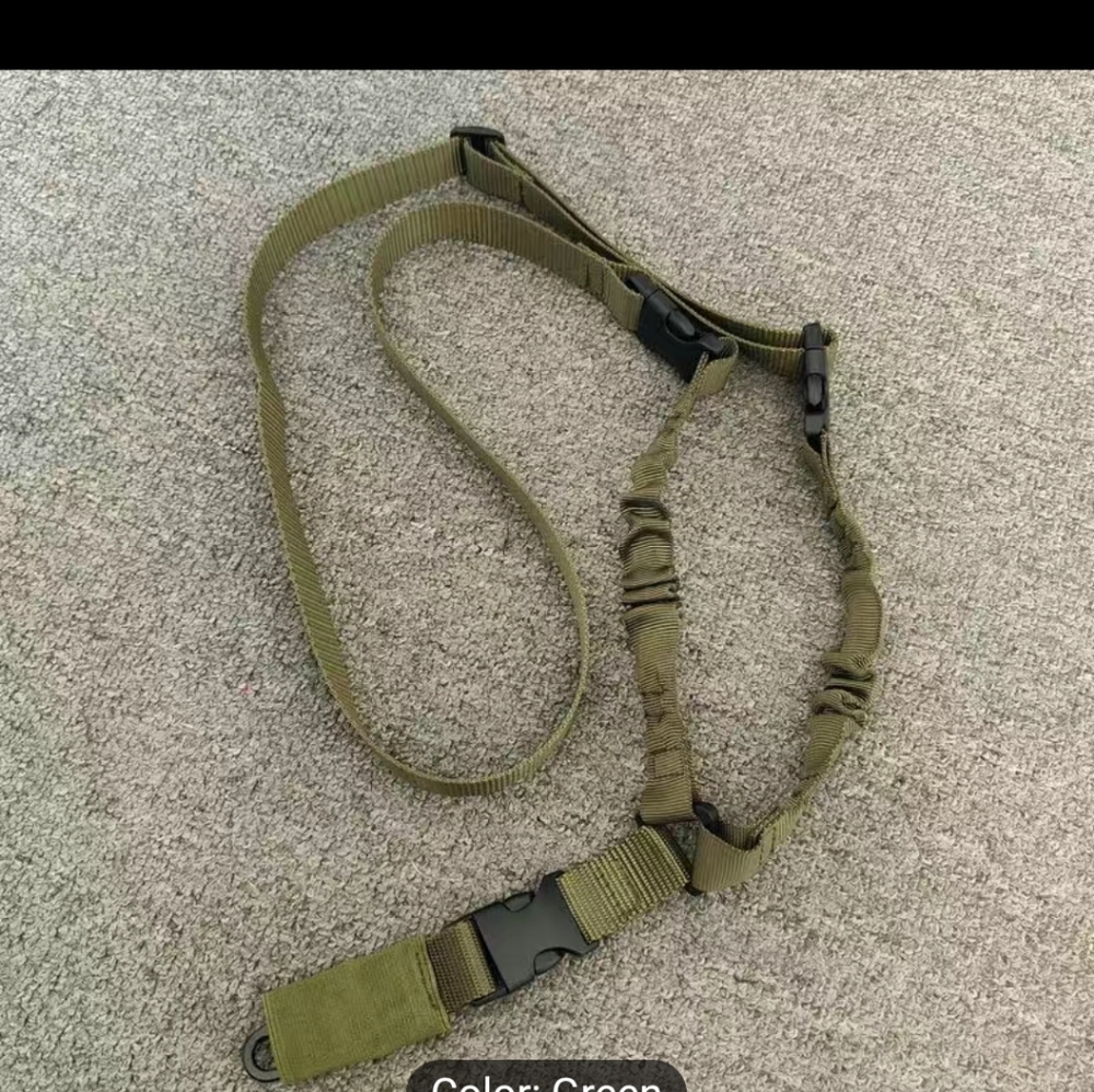 One point sling green